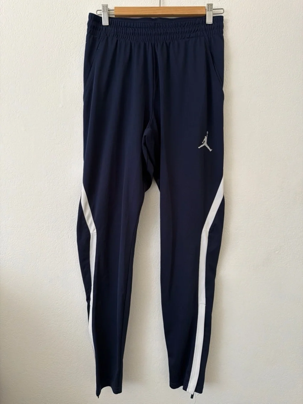 Jordan Navy Blue Men’s Sweatpants with White Side Stripes